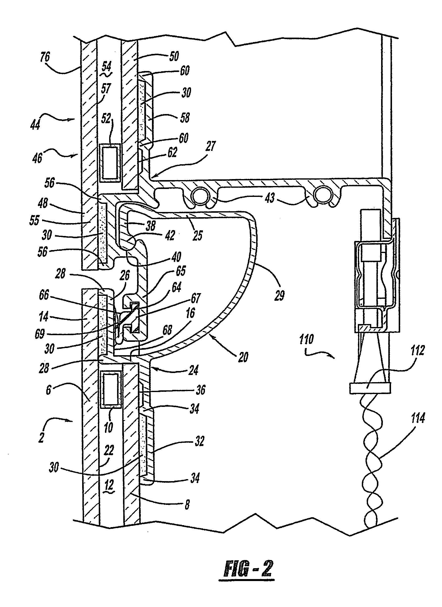 Awning-type insulated glazing assembly