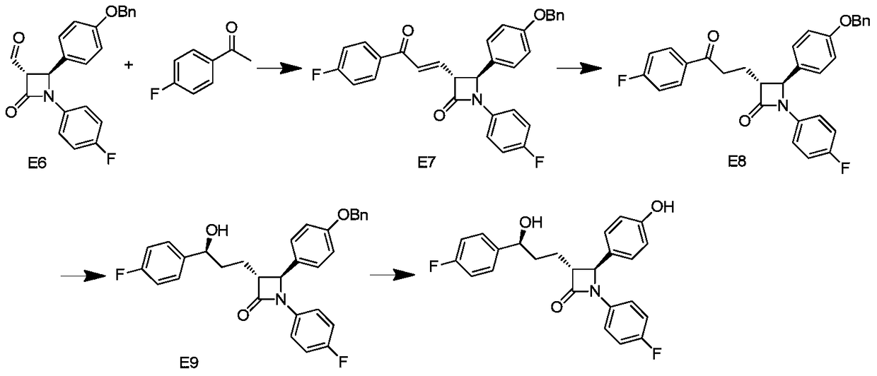 A kind of synthetic technique of ezetimibe intermediate