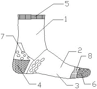 Quick-drying light sock for long travel