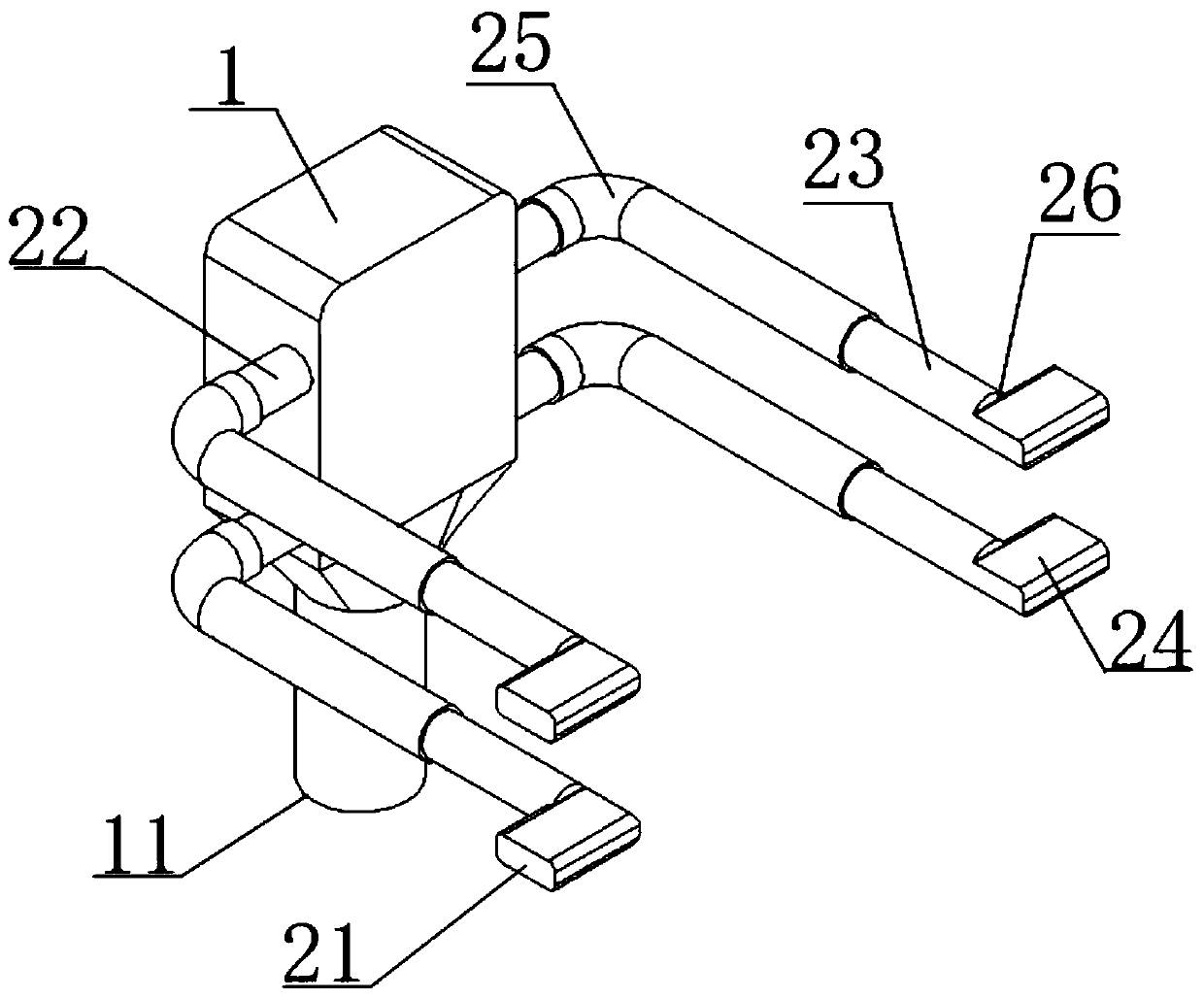 Method for optimizing structure of fuel cell multi-stack distribution cavity based on fluent simulation