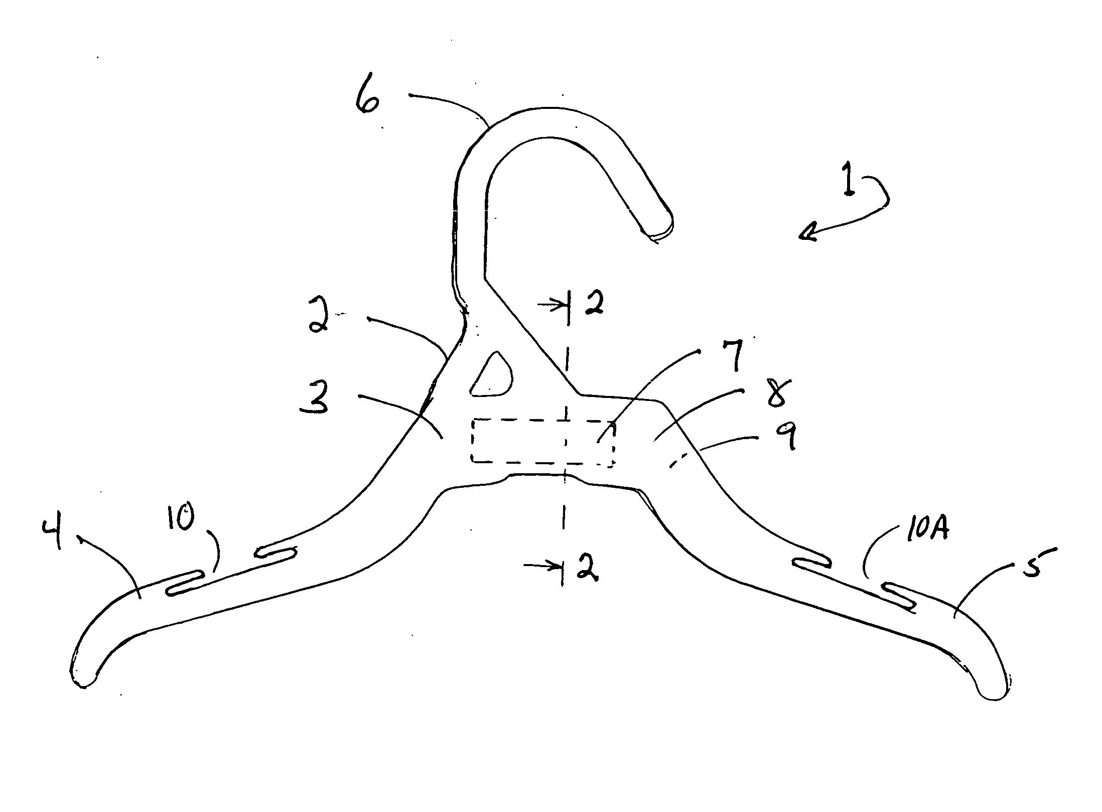 Injection molded garment hanger