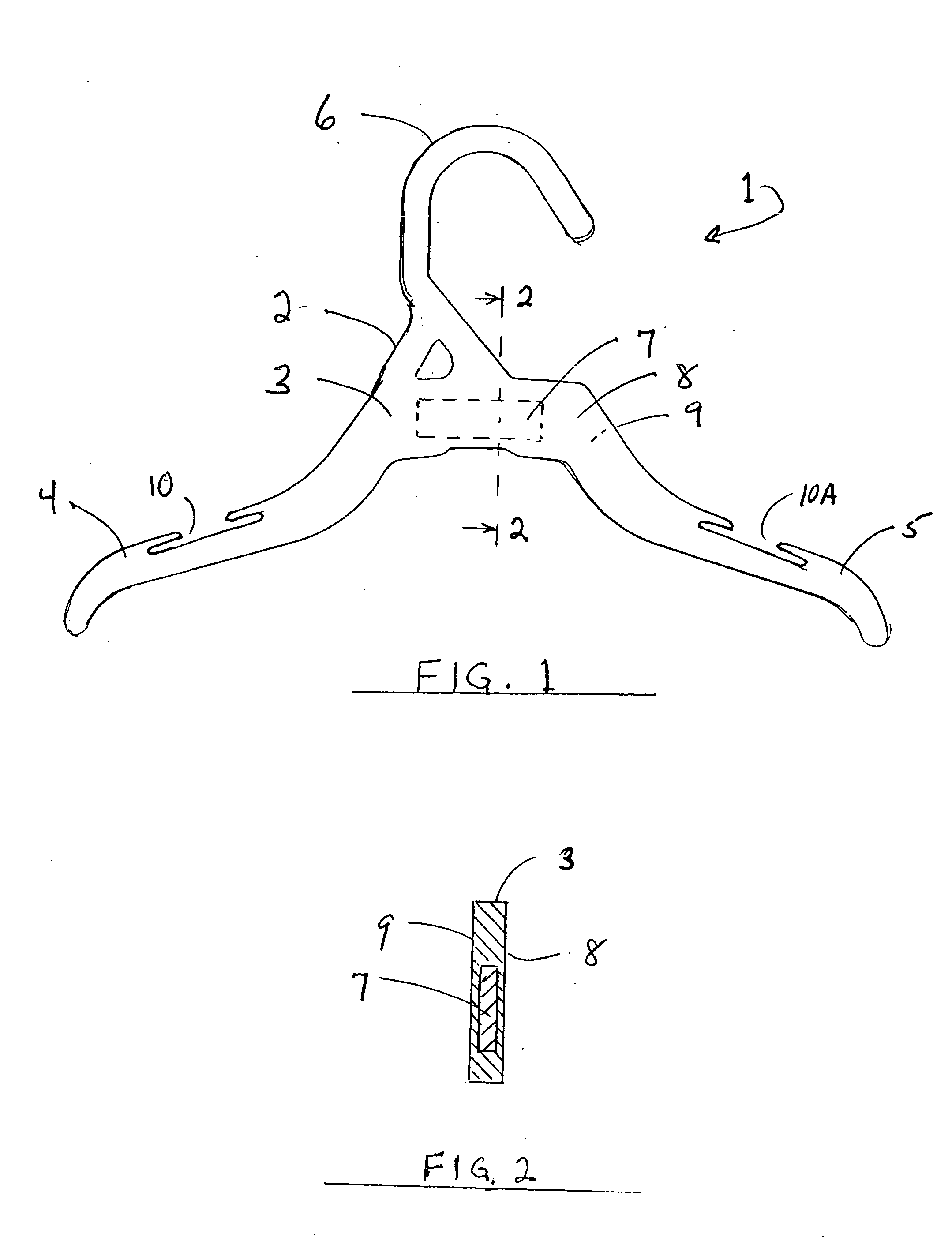 Injection molded garment hanger