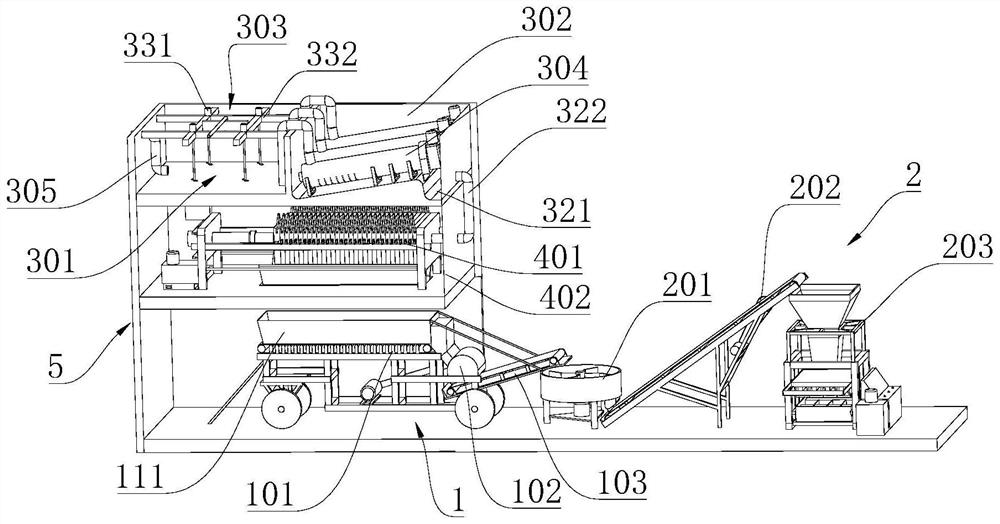 Slurry shield construction waste slurry productization forming system