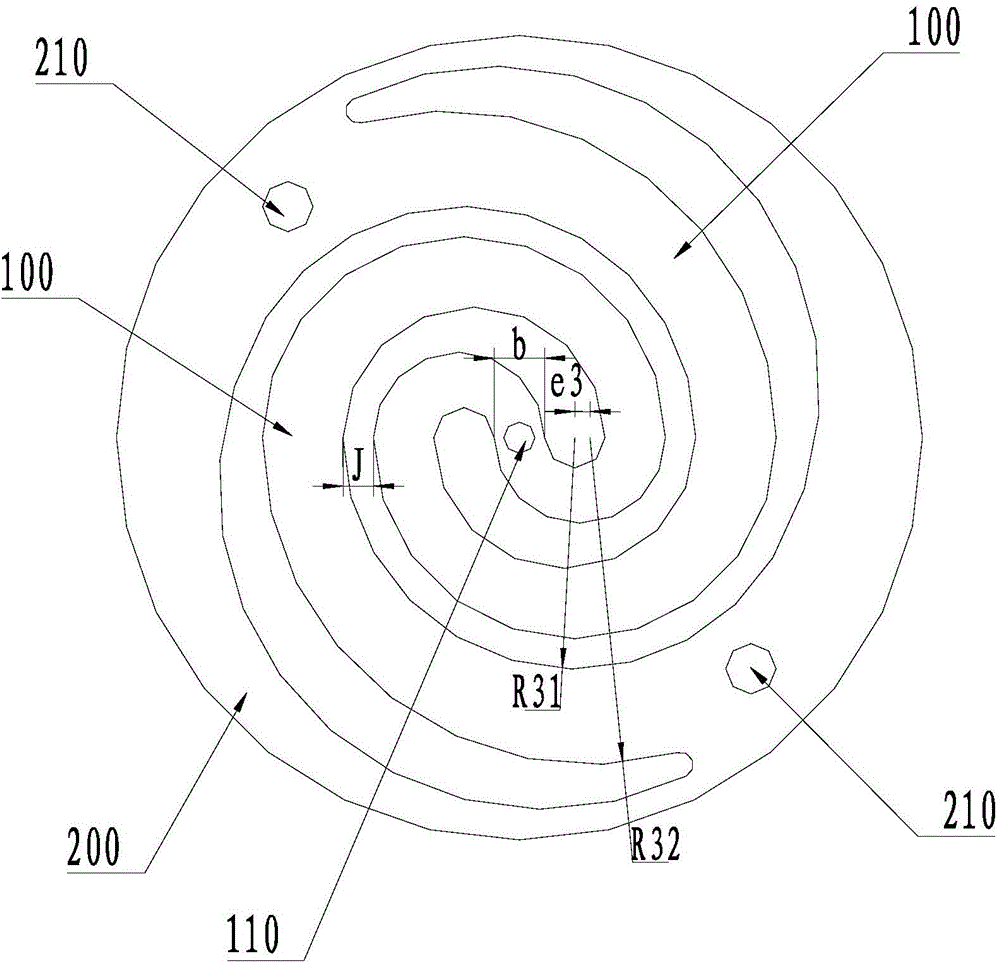 Plate spring, plate spring set and compressor