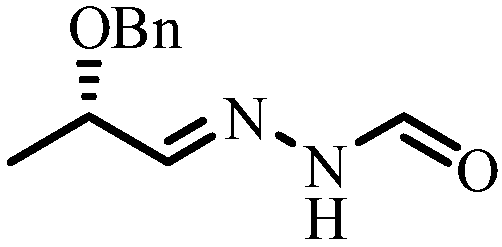 Method of synthesizing (S)-N'-(2-benzyloxy propylidene) formylhydrazine