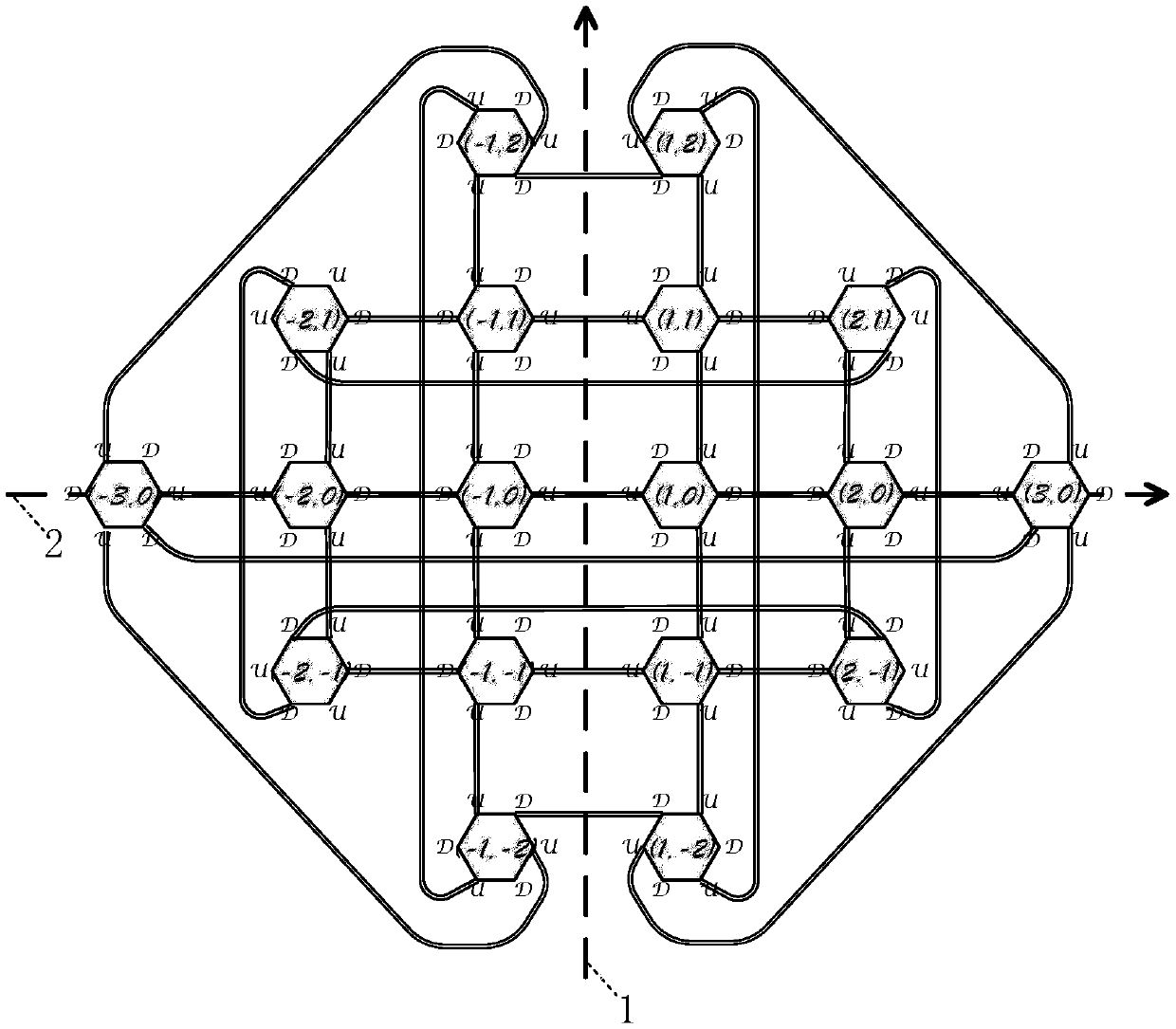 Scalable optical network-on-chip architecture and communication method based on double-layer layout