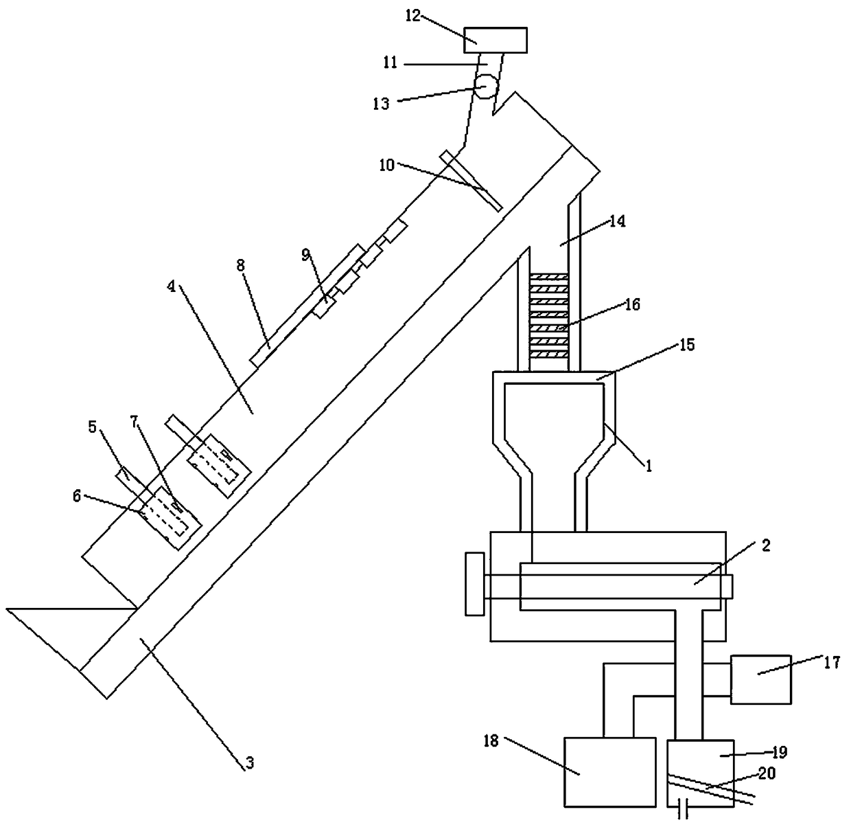 Rice husking machine convenient to separate rice from bran