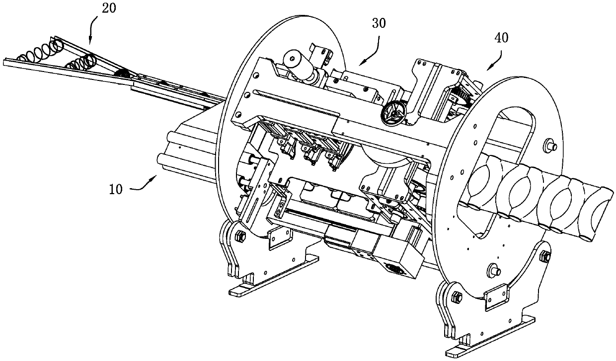 Bagged spring packaging device and method