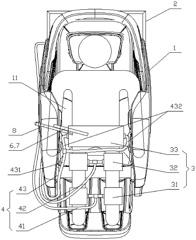 Massage chair with external counterpulsation function