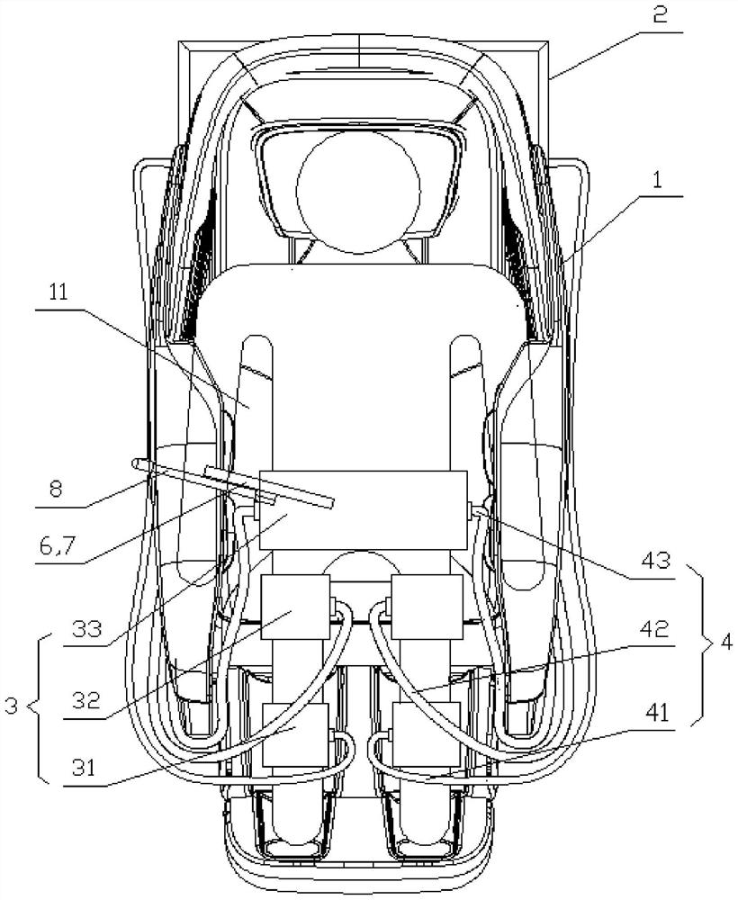 Massage chair with external counterpulsation function