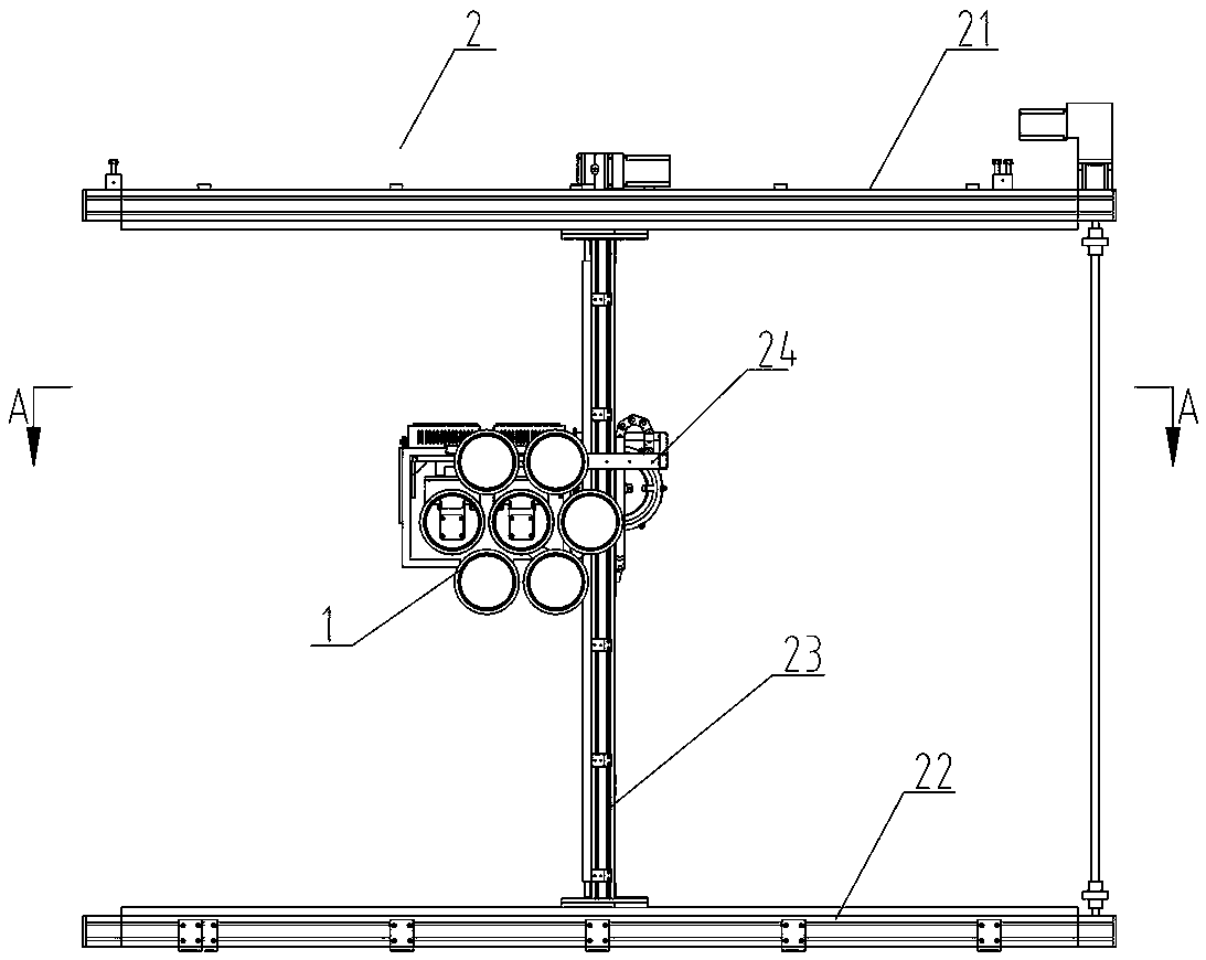 Sample storing and taking mechanical arm device