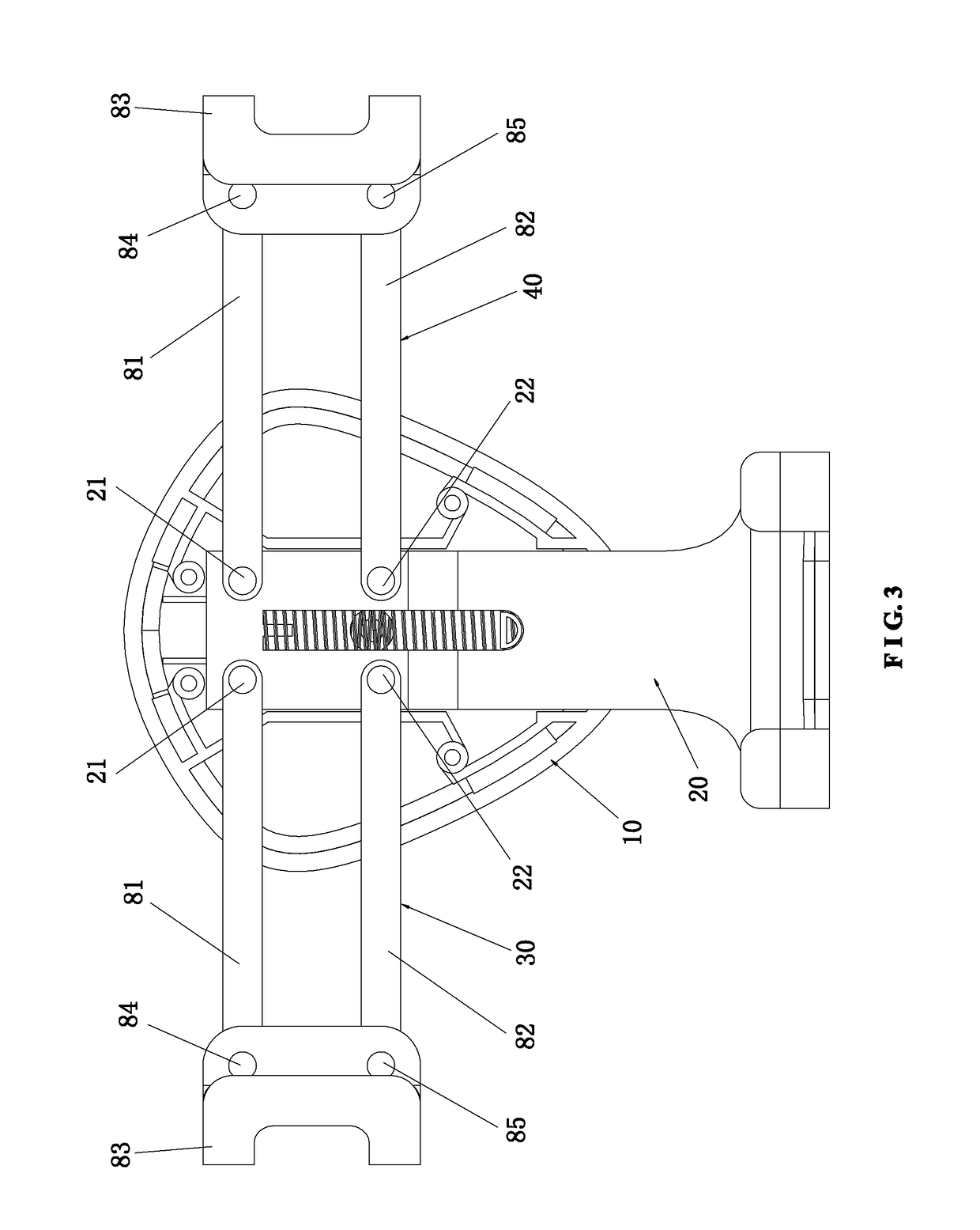 Parallelogram linkage automatic clamping holder