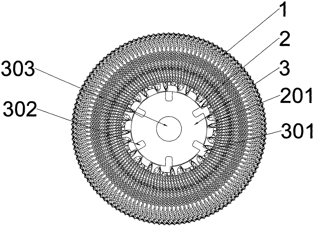 Polishing wheel used for water slot surface polishing