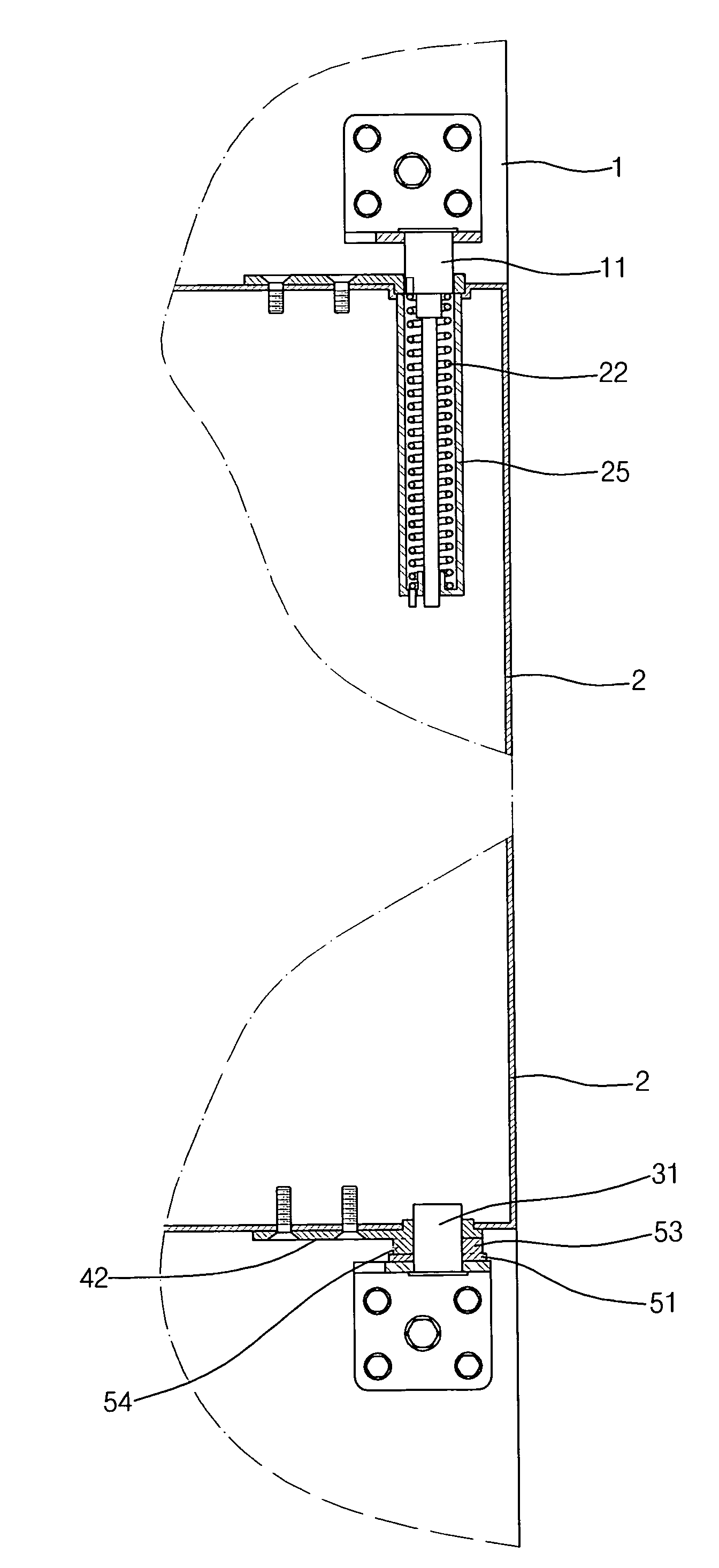 Door hinge structure for refrigerator