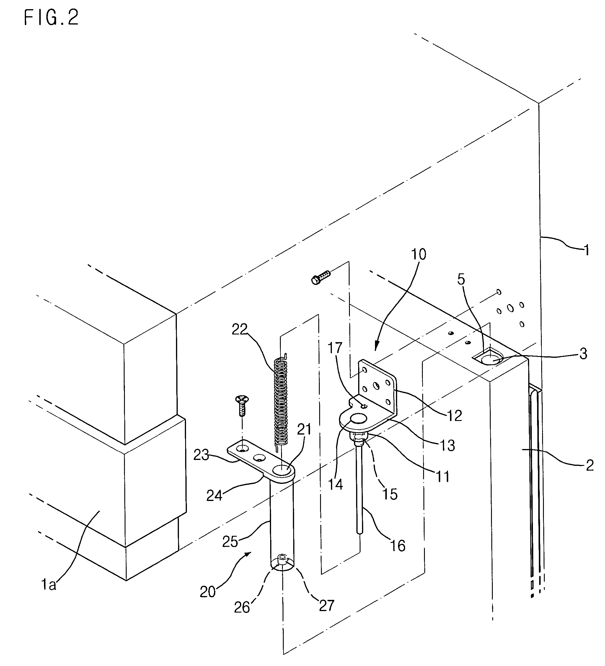 Door hinge structure for refrigerator