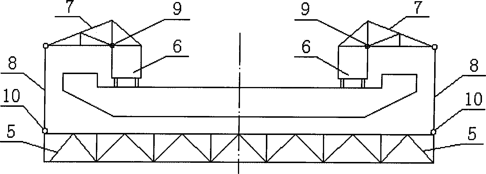 Device for detecting and maintaining mobile bridge structure