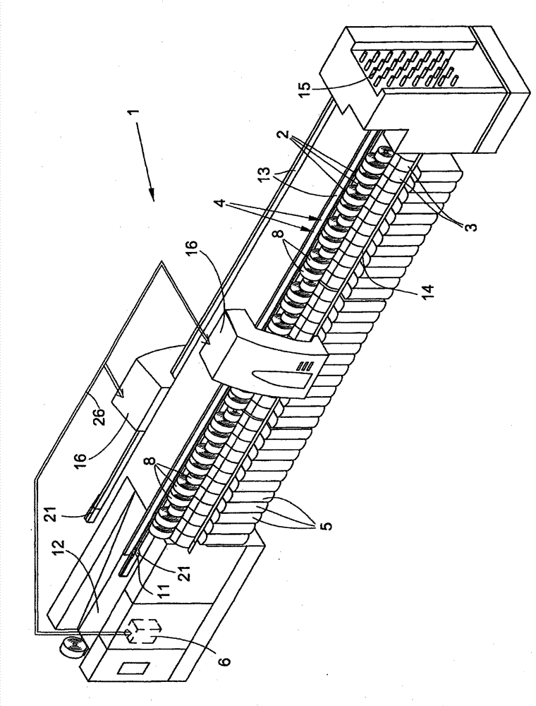 Textile machine having a moveable service unit