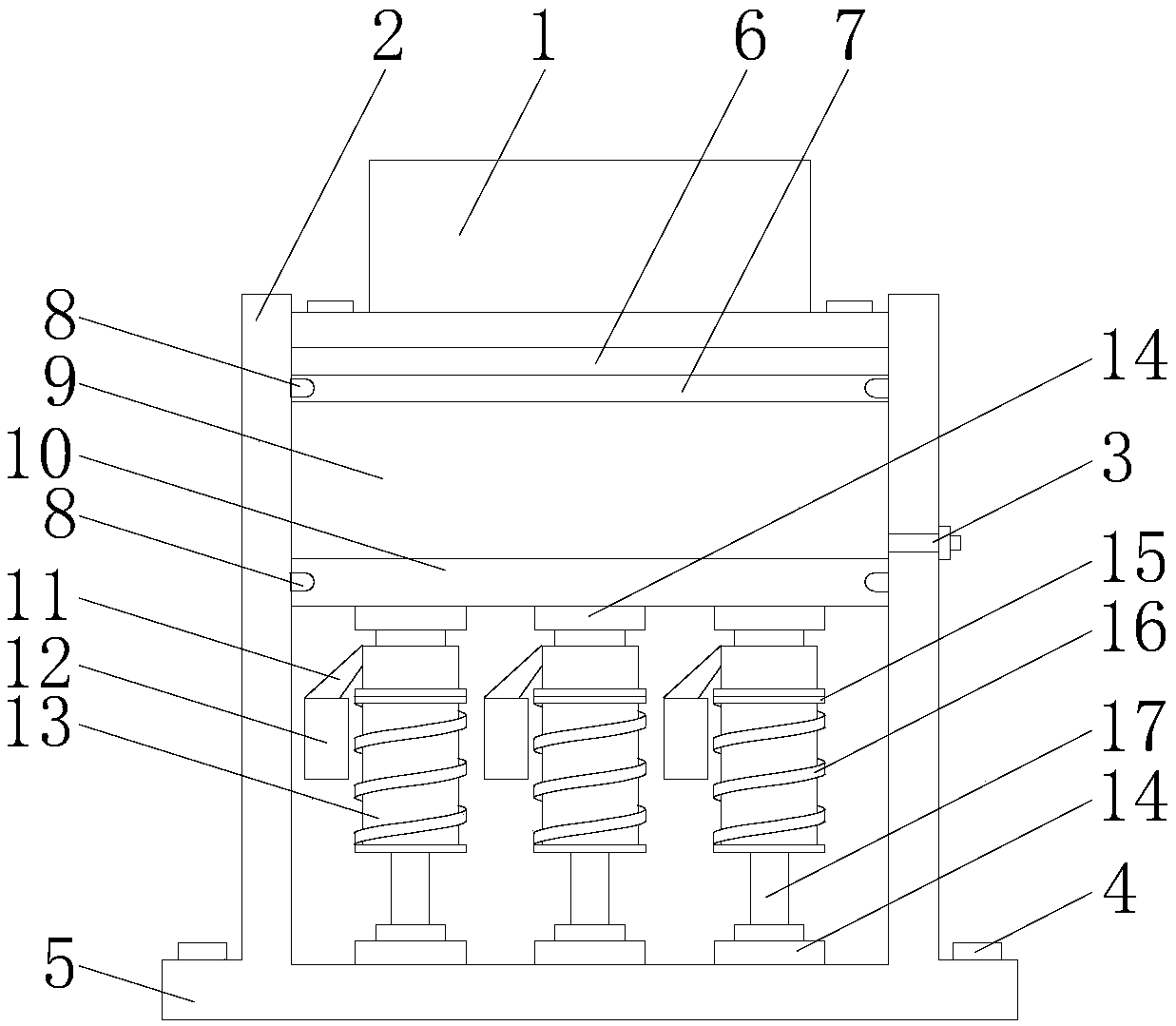 Engine vibration isolator used on engineering machinery