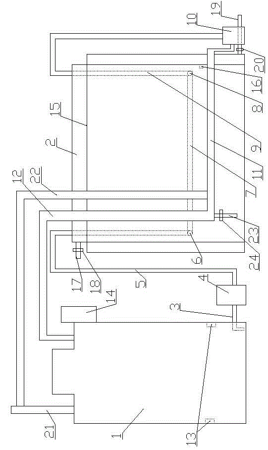 Temperature control device for acid liquor in acid blending bucket