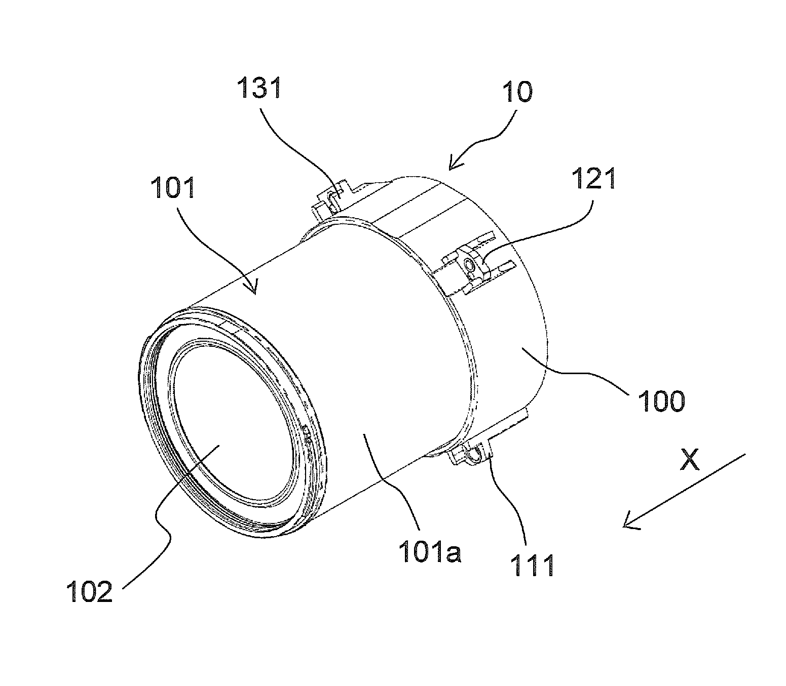 Lens barrel support structure and optical device