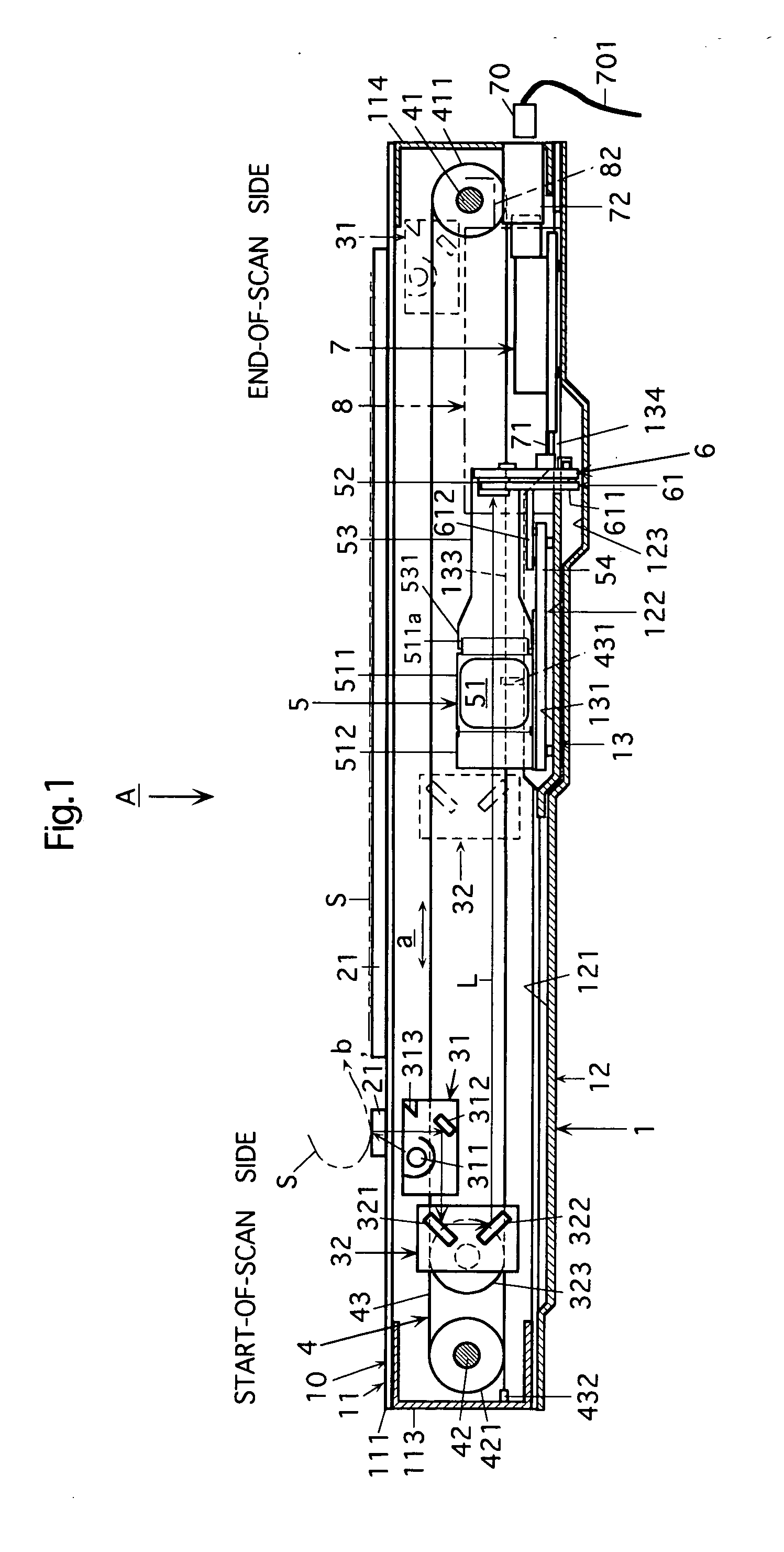 Box for image reading apparatus, image reading apparatus and image forming apparatus