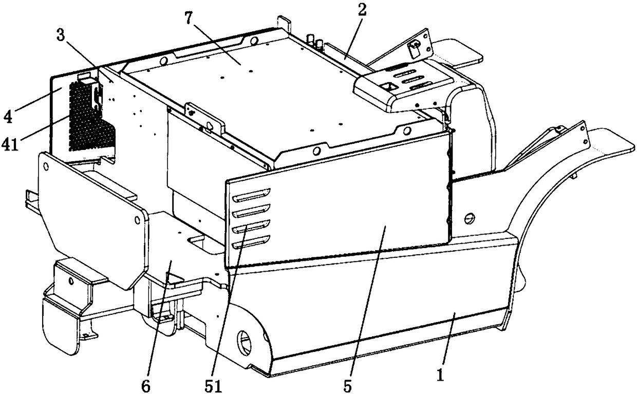 Lithium battery forklift cooling system