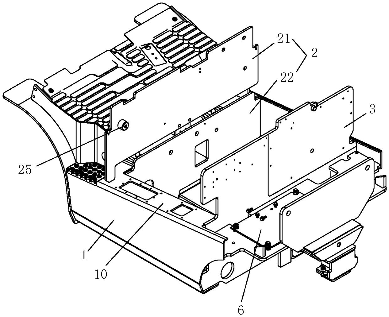 Lithium battery forklift cooling system