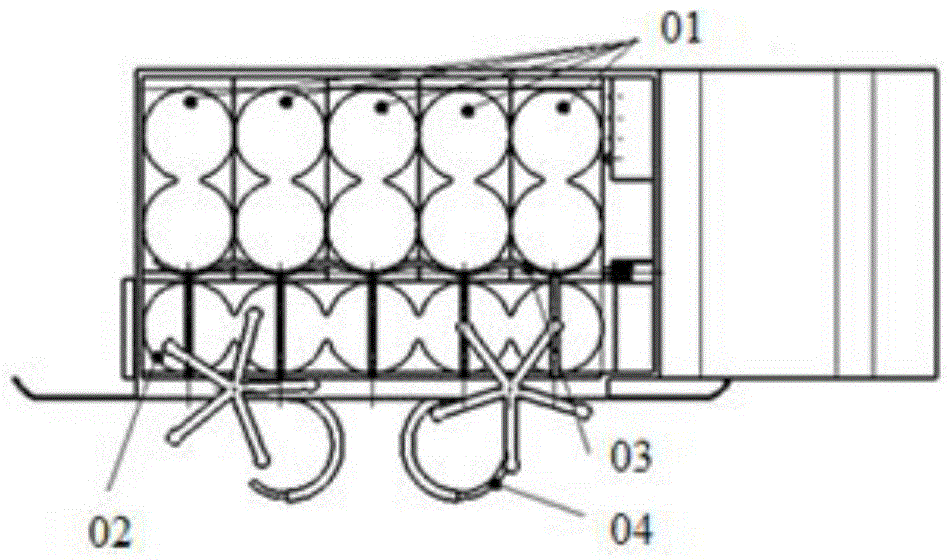 Rotary vehicle for automatically placing and withdrawing traffic cones, and method for automatically placing and withdrawing traffic cones