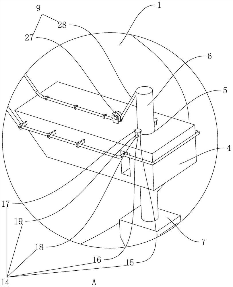 A concrete floor smoothing device