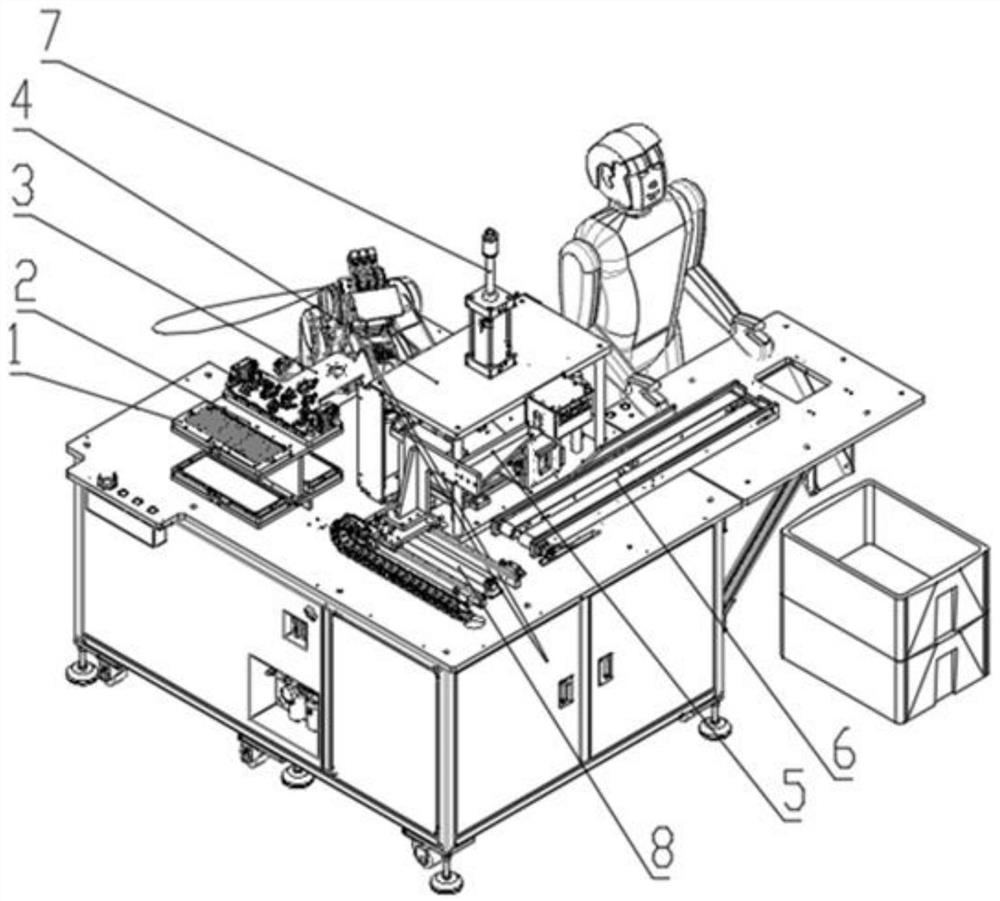 Full-automatic jacking and assembling all-in-one machine for notebook computer keyboard