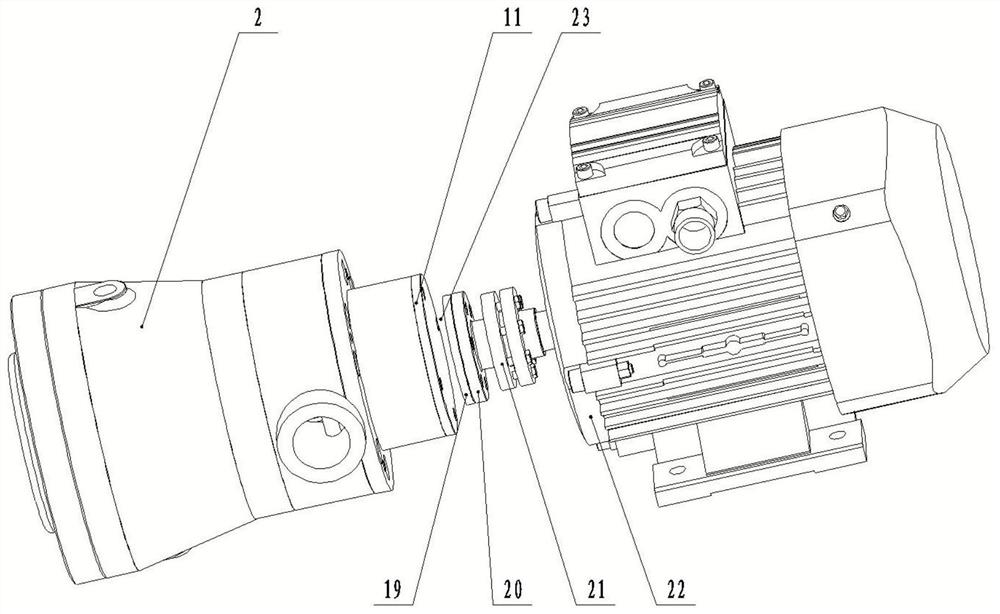 Permanent magnet plate type closed swash plate type axial plunger pump and working method thereof