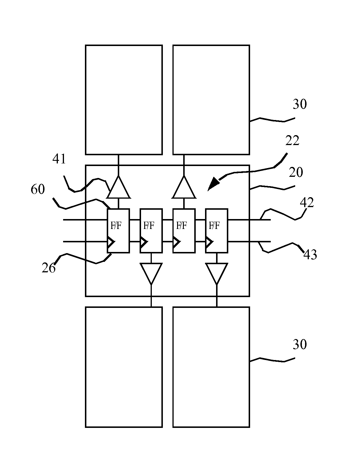 Chiplet display device with serial control