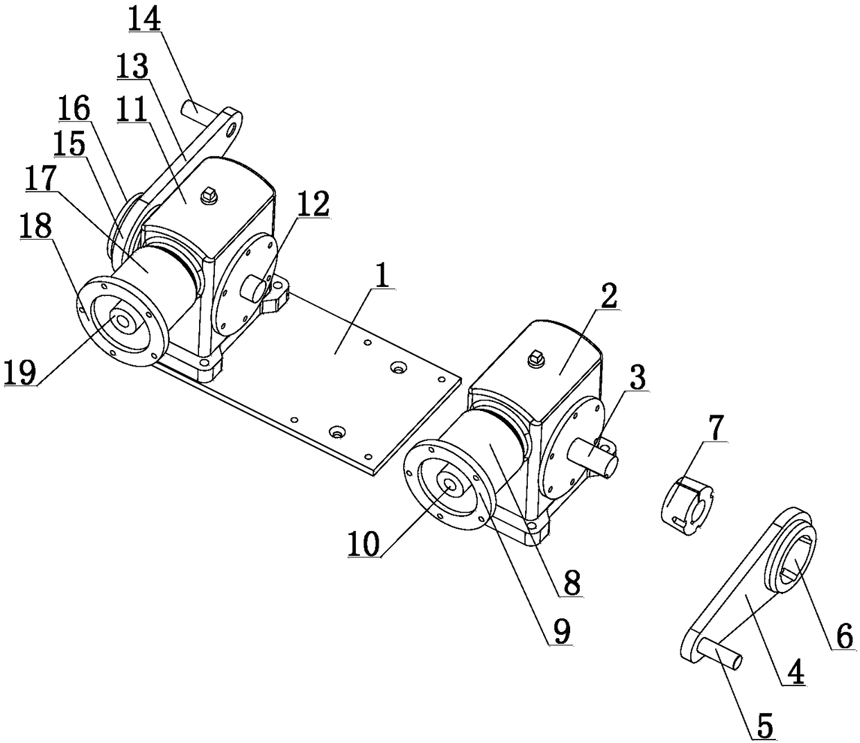 Face milling cutter driving device for rotary cutting of aluminum-plastic pipe