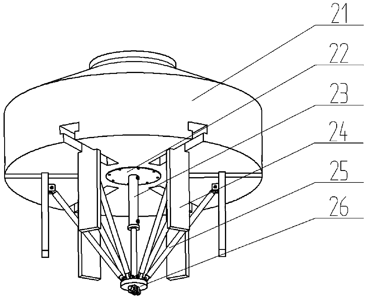 Diameter-variable pile cap structure of foundation pile for offshore building