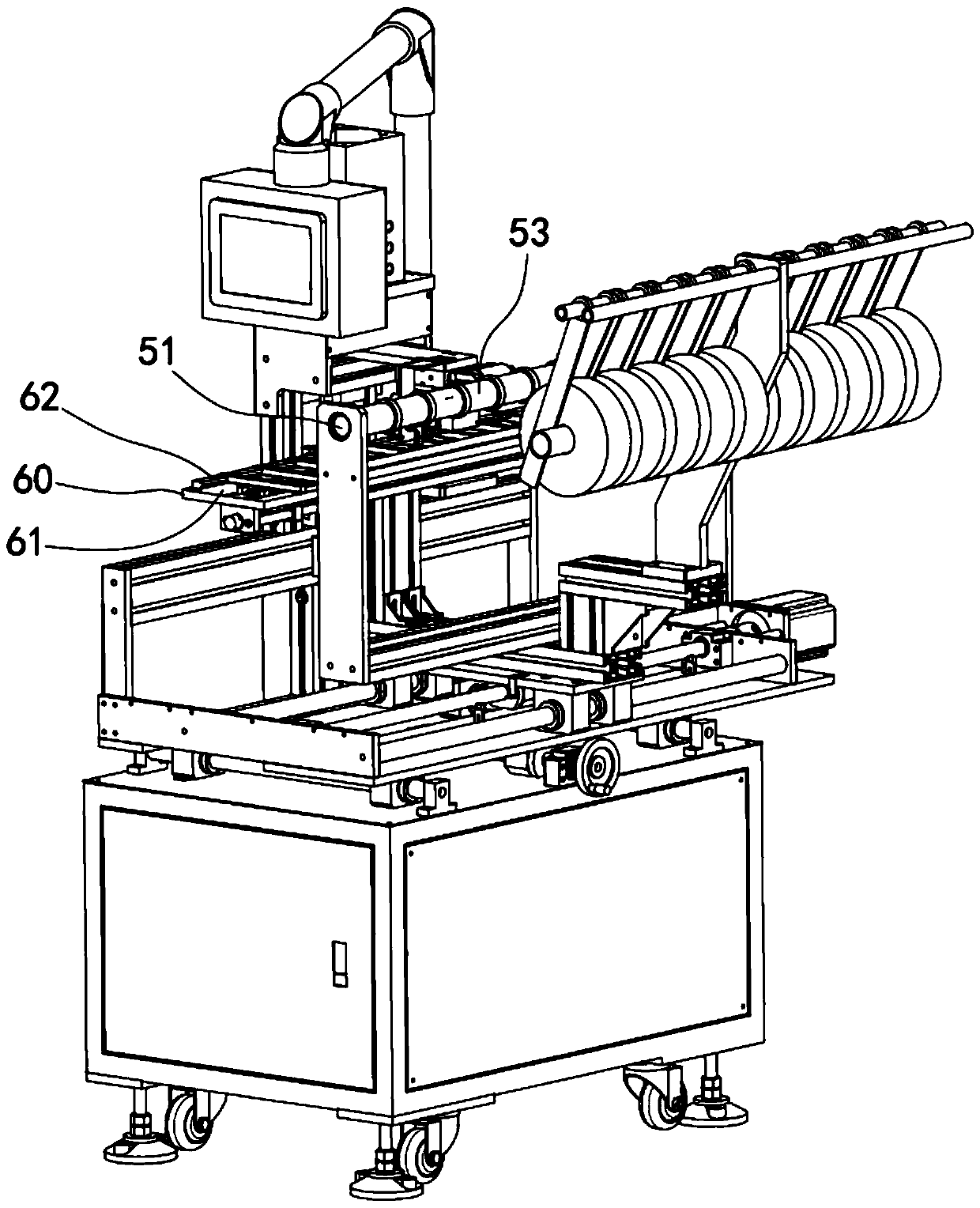 Multi-discharge-coil automatic connecting and feeding device