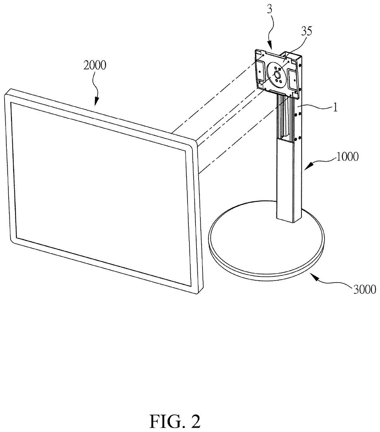 Elevatable supporting device