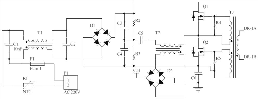 V-shaped ultrasonic linear motor driving power supply and driving method thereof