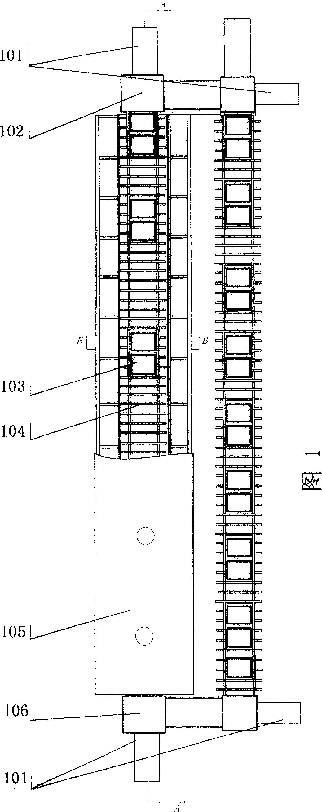 Method for continuously thermal decomposing waste tire using gas burning kiln