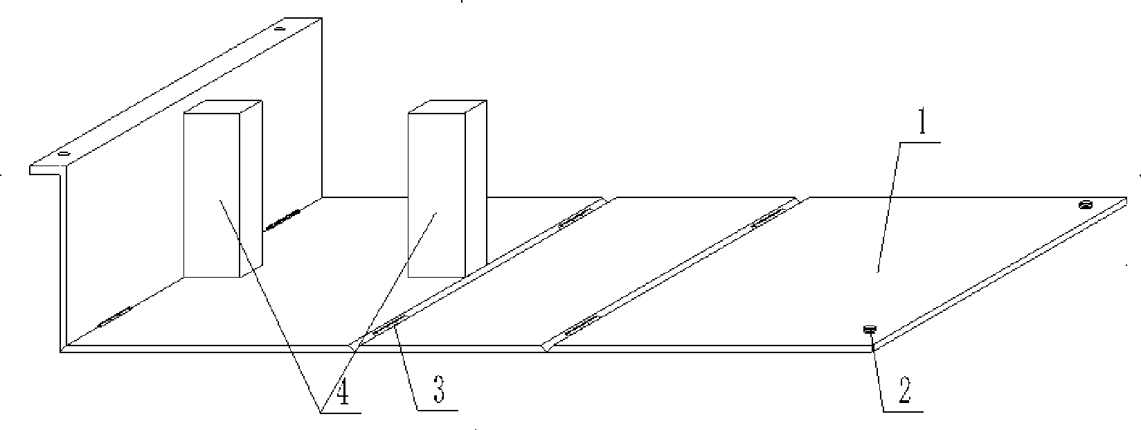 Mold for molding hollow thin wall component for filling concrete