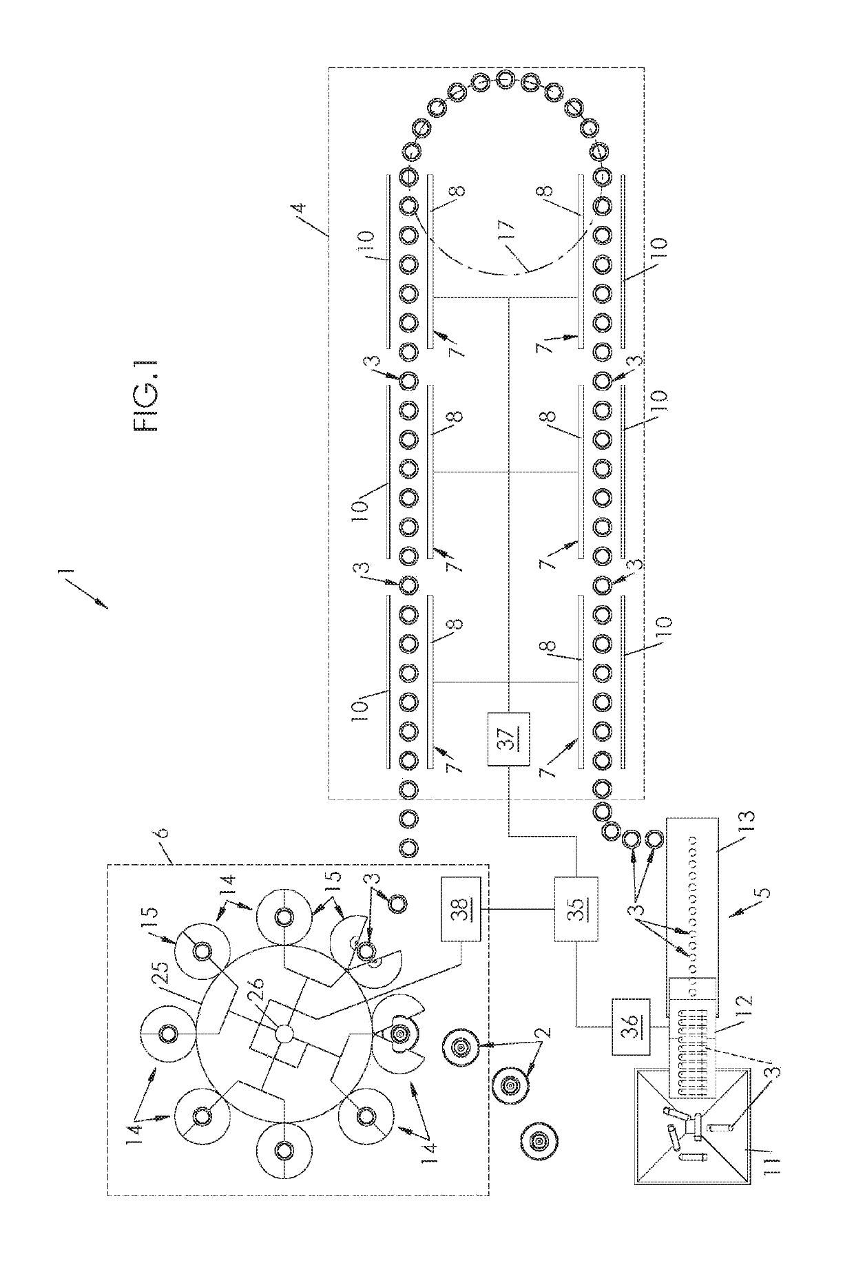 Method for manufacturing containers from preforms, allowing a systematic check on the conformity of the preforms