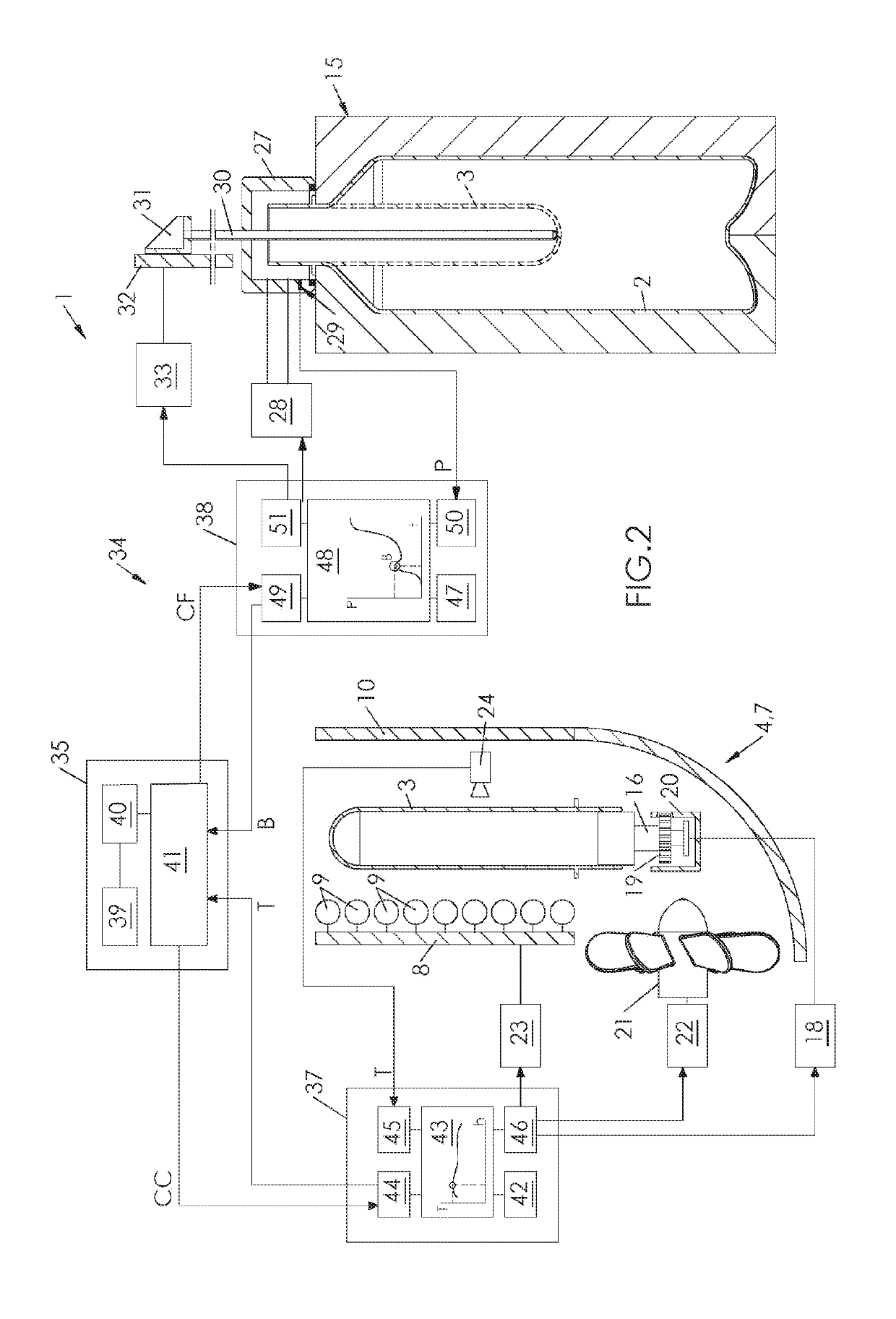 Method for manufacturing containers from preforms, allowing a systematic check on the conformity of the preforms