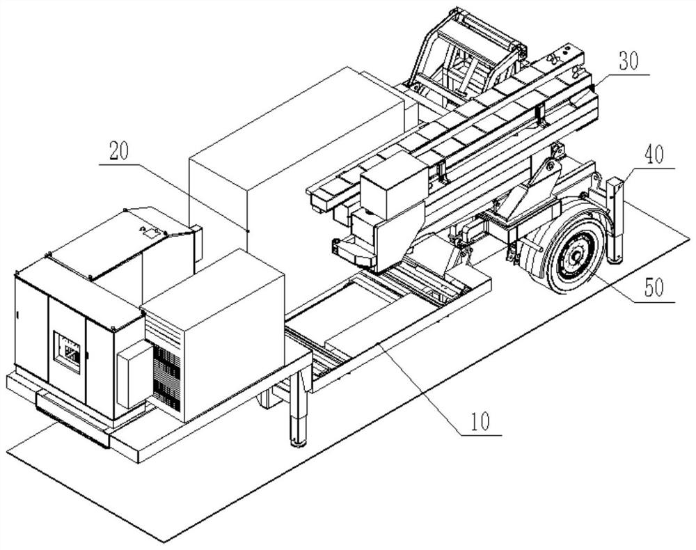 Trailer type vehicle-mounted inspection system and inspection method