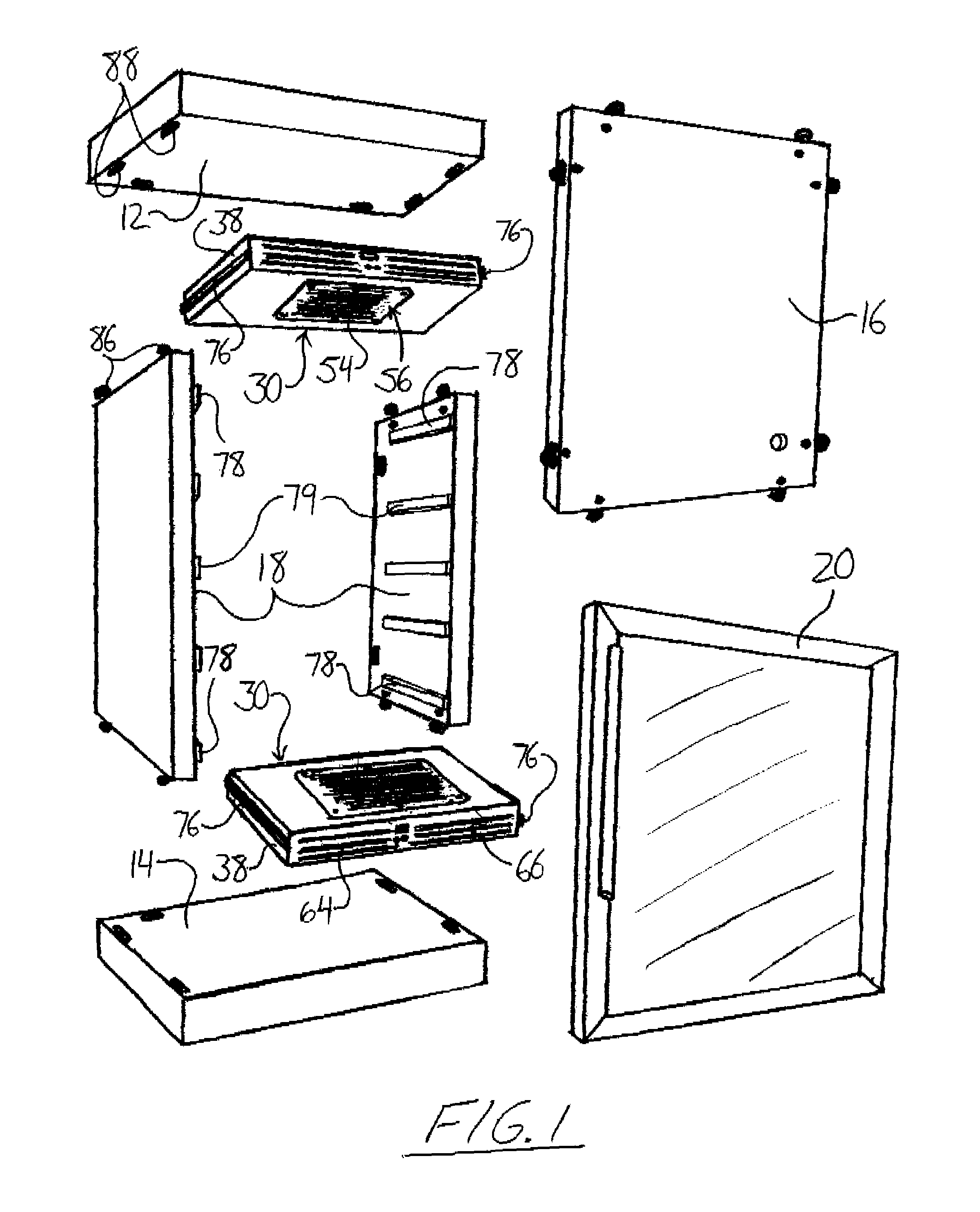 Refrigerated cabinet and cooling module for same