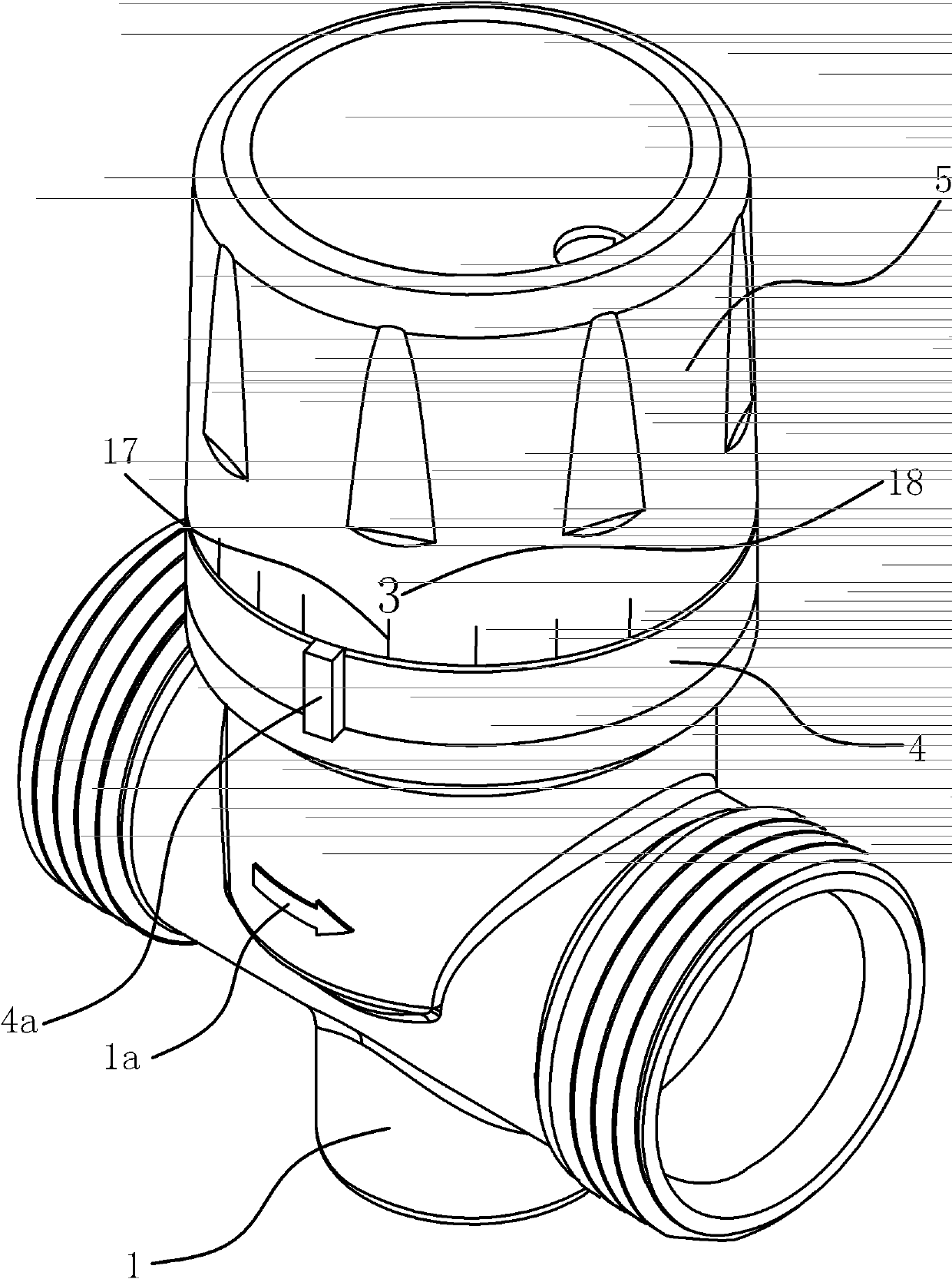 Floor heating thermostatic valve