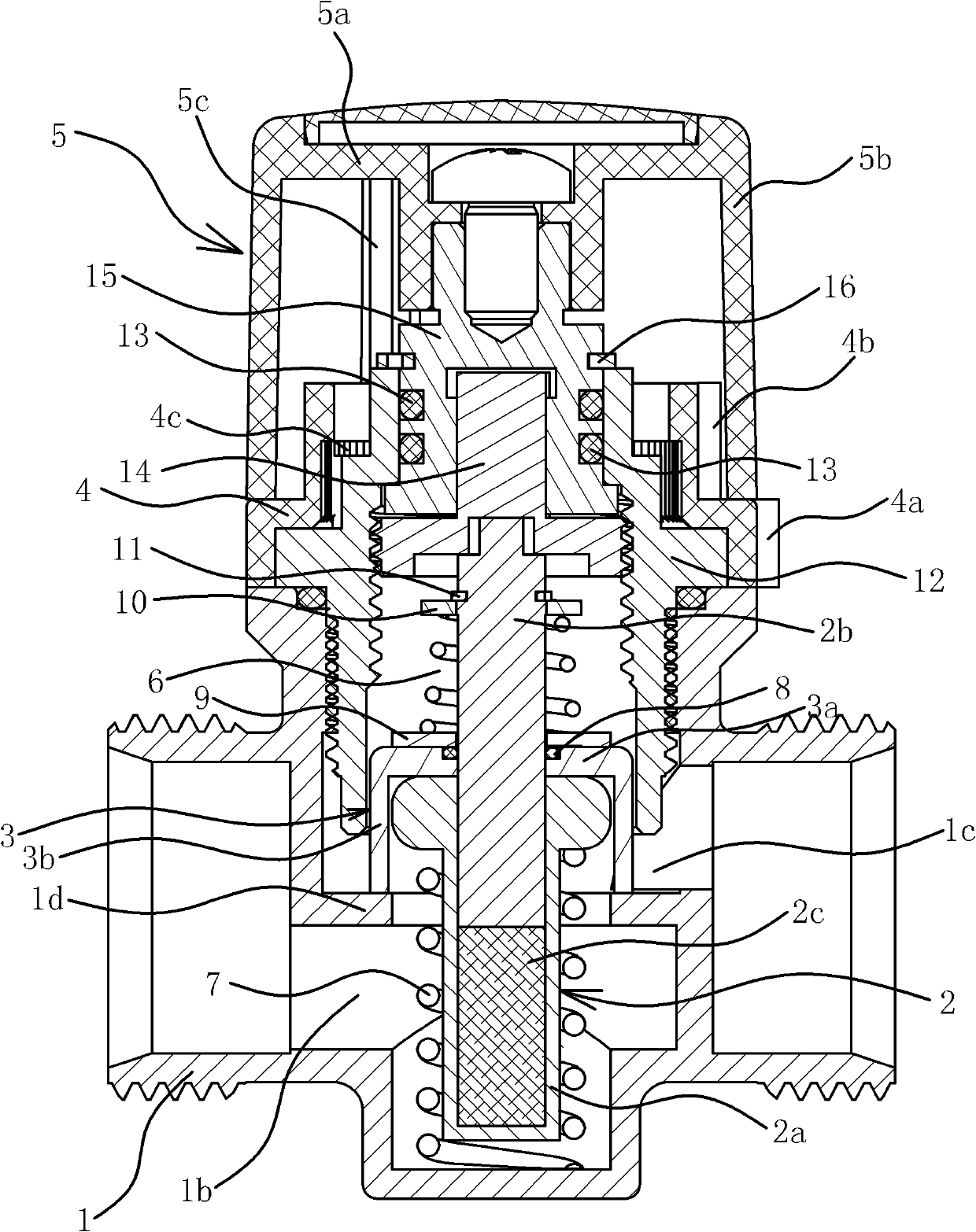 Floor heating thermostatic valve