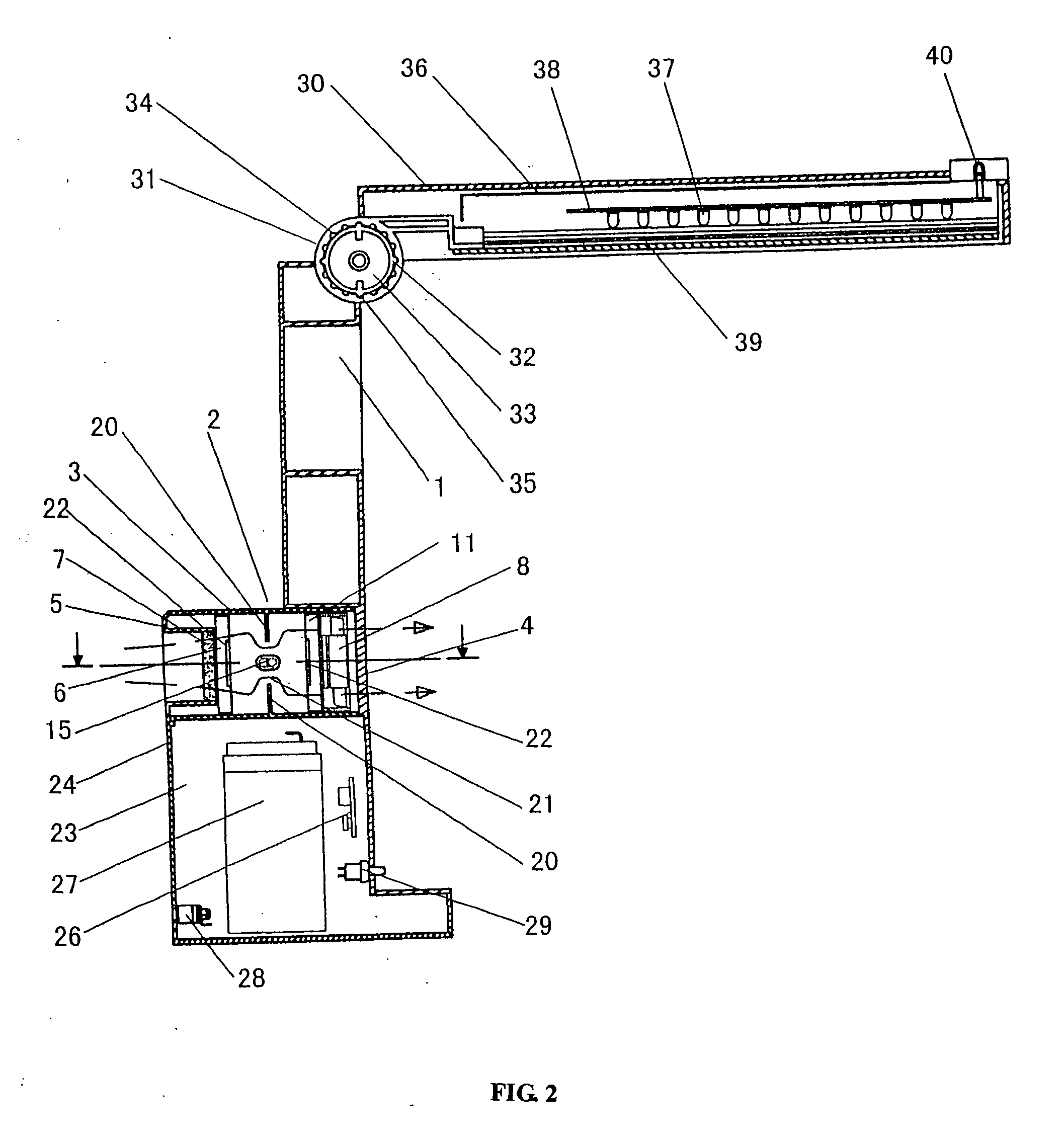 Eye protecting table lamp having an air purification function