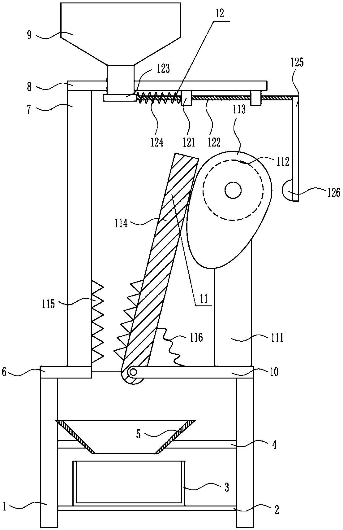 Domestic prickly ash seed crushing equipment