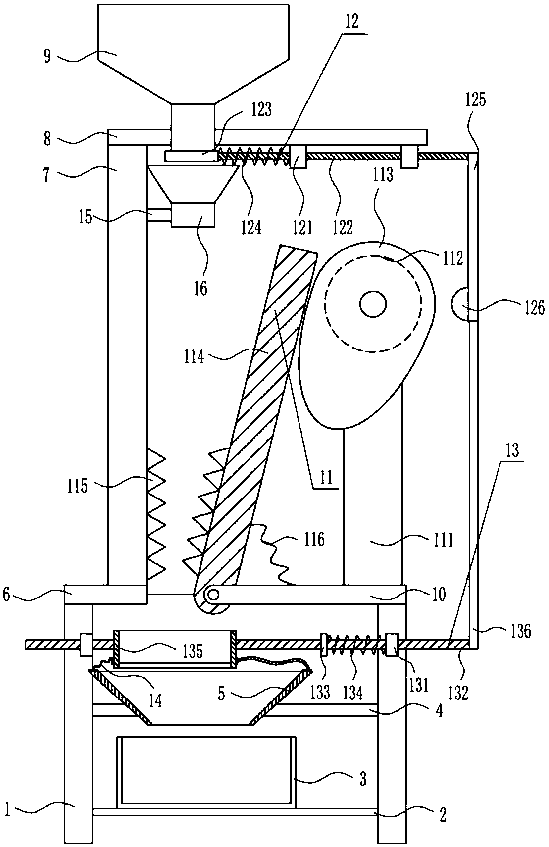 Domestic prickly ash seed crushing equipment