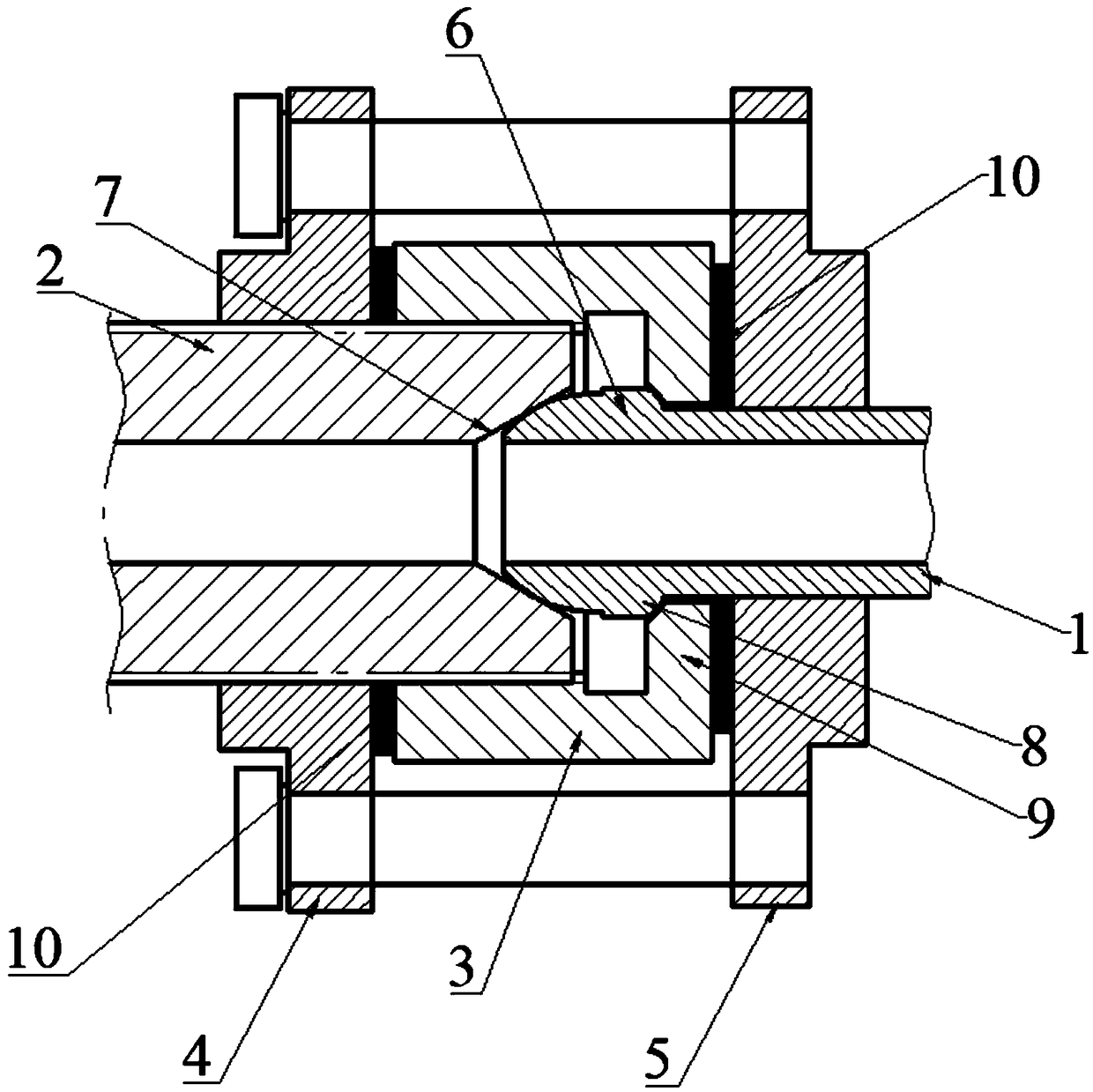 Dual sealing device for high-pressure pipeline in automobile engine