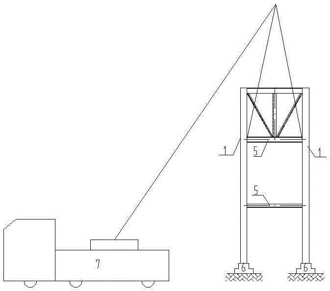 Rapid-construction method used for overall installation of large-span steel truss